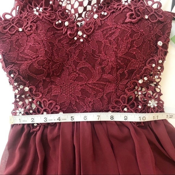 City triangles Red Merlot Sleeveless Slit Dress - Picture 12 of 15